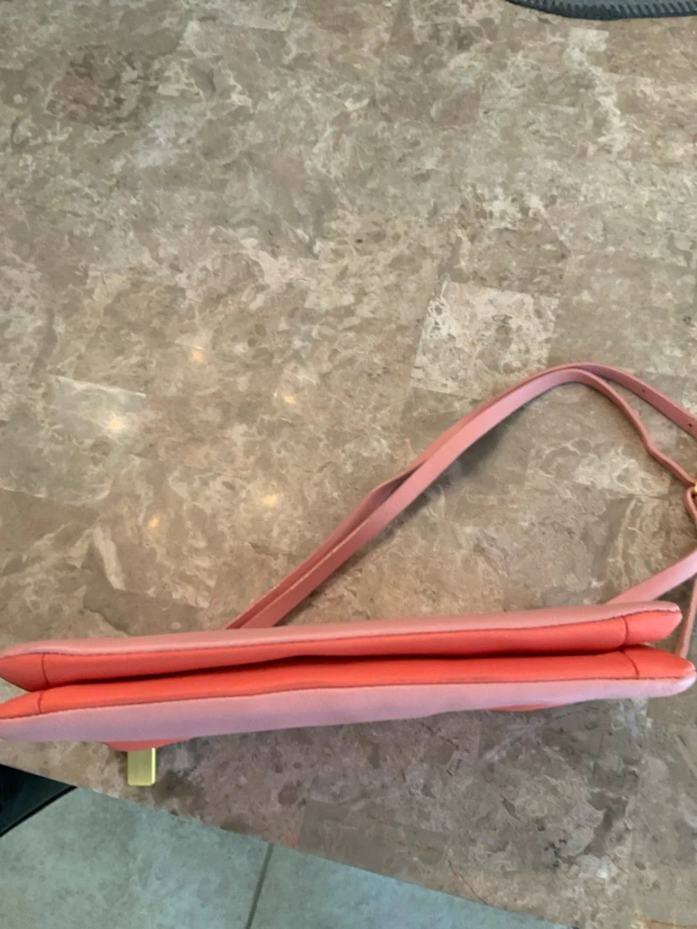 Furla Coral and Light Pink Shoulder Bag GUC - Picture 11 of 16